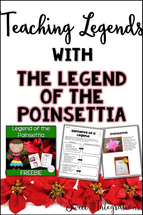 The Legend Of The Poinsettia Activities, Legend Of The Poinsettia, Christmas Library, Tomie Depaola, Christmas Preschool, January Activities, 5th Grade Ela, Christmas Lesson, December Activities