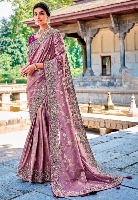 Buy Banarasi Saree in Light Purple Online : SPF9911 - Utsav Fashion Sabyasachi Sarees, Red Wedding Dresses, Utsav Fashion, Banarasi Saree, Indian Fashion Dresses, Party Style, Banarasi Sarees, Red Wedding, Fabric Art