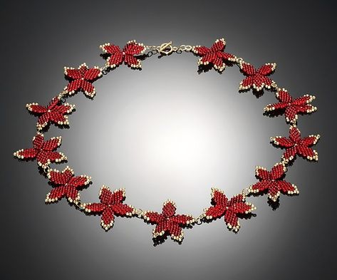 Carmine Necklace by Carole Grisham (Beaded Necklace) Glass Furniture, Artful Home, Fine Furniture, Art Jewelry, Easy Wear, Blown Glass, Hand Stitching, Art Glass, Jewelry Art