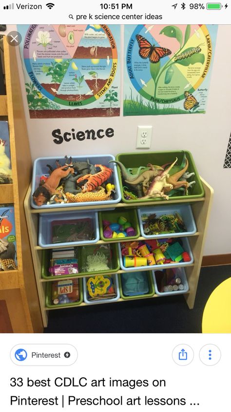 Preschool Center Ideas Work Stations, Osc Activities, Preschool Science Center, 3k Classroom, Daycare Organization Ideas, Child Care Center Design, Teacher Decorations, Plant Classroom, Science Center Preschool