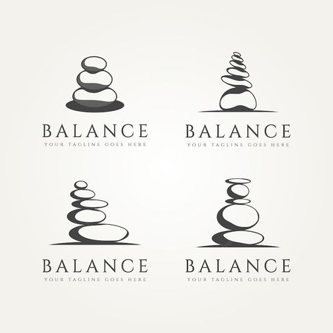 Balance Stones Tattoo, Meditation Logo Design, Tattoo Balance, Social Media Manager Website, Corporate Massage, Meditation Logo, Balance Stones, Ephemeral Tattoo, Interior Nature