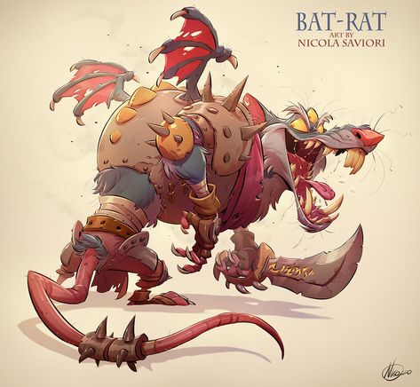 Bat-Rat, Nicola Saviori on ArtStation at https://www.artstation.com/artwork/8lYoZx Max Grecke Art, Max Grecke, Danger Force, Firenze Italy, Sketch Style, 캐릭터 드로잉, Game Character Design, Monster Design, Character Design Animation