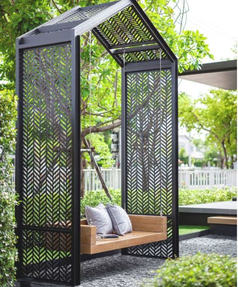 Mini Home Gym, Outdoor Restaurant Design, Metal Outdoor Furniture, Kursi Bar, Future Garden, Mini Home, Metal Furniture Design, Outdoor Restaurant, Outdoor Pergola