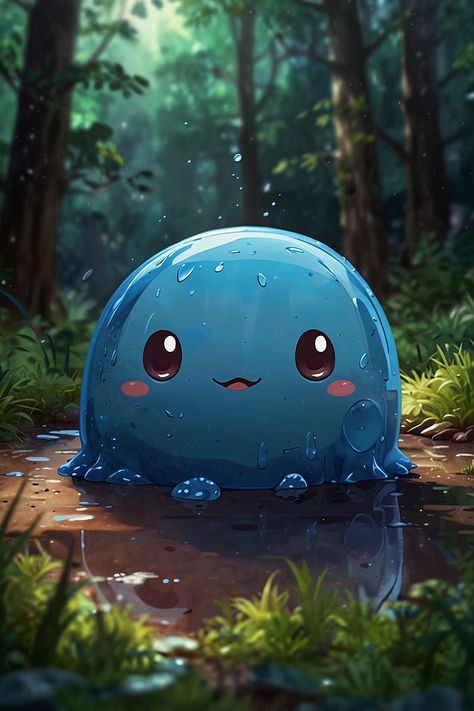 Blue slime cute 0 Blue Slime, Geek Humor, Slime, Concept Art, Geek Stuff, Illustration Art, Funny, Blue, Art