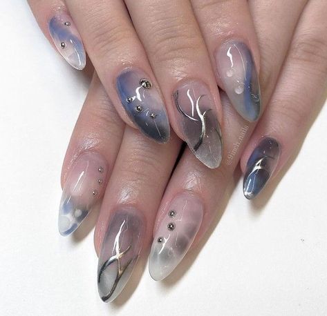 Grunge Nails, Blush Nails, Nail Art Inspo, Pretty Gel Nails, Soft Nails, Kawaii Nails, Funky Nails, Dream Nails, Makati