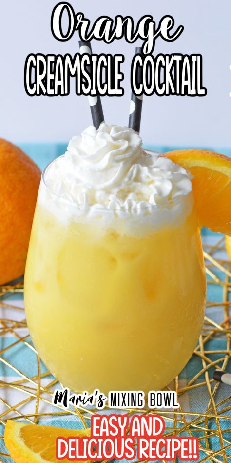 Orange Sicle Drink, Frozen Orange Dreamsicle Cocktail, Cream Cycle Drink Orange Creamsicle, Alcoholic Drinks With Whipped Cream, Orangesicle Alcoholic Drink, Alcoholic Orange Creamsicle Drink, Sherbert Alcoholic Drink, Vodka Creamsicle Drink, Drink Recipes With Whipped Vodka