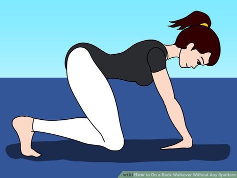 Image titled Do a Back Walkover Without Any Spotters Step 1 Walkover Tutorial, Back Walkover, Gymnastics Moves, Gymnastics, Take That, Disney Characters, Fictional Characters