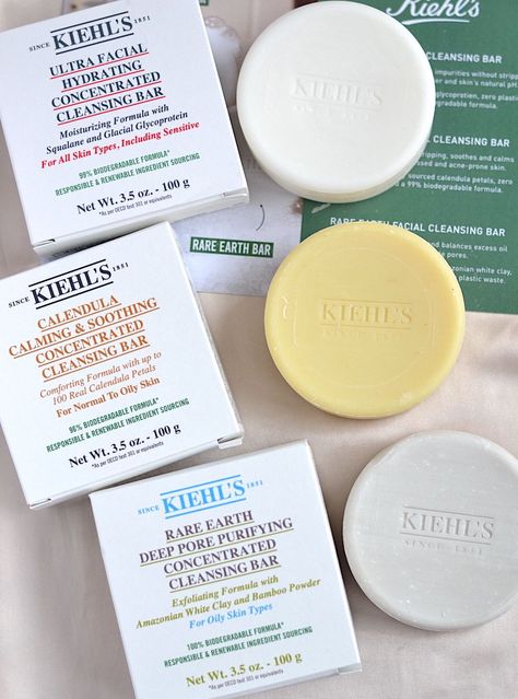 Kiehl's Concentrated Facial Cleansing Bars are the perfect way to find a gentle cleanser to pamper your skin, while also staying eco-friendly! Cleansing Bars, Makeup Cleanser, Eco Friendly Beauty, Beauty Finds, Clay Texture, Facial Exfoliator, Diy Beauty Recipes, Best Skincare Products, Gentle Cleanser