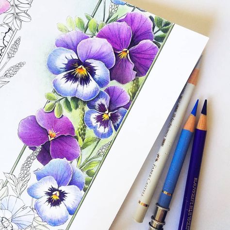 Kari (@kdcolouring) • Instagram photos and videos Flowerscape Coloring, Maggie Enterrios, Colored Pencil Drawing Techniques, Colored Pictures, Faber Castell Polychromos, Coloring Techniques, Pen Art Drawings, Watercolor Pencil, Pencil Crayon