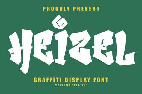 Heizel graffiti display font. Bold stroke, fun character with a bit of ligatures and alternates. To give you an extra creative work. Heizel font support multilingual more than 100+ language. This font is good for logo design, Social media, Movie Titles, Books Titles, a short text even a long text letter and good for your […] Get your free download of the Heizel Graffiti Font now at FreeFontDL - Free Font Download! Long Text, Type Inspiration, Graffiti Font, Commercial Fonts, Design Social Media, Creative Fonts, Font Names, Movie Titles, Text Fonts