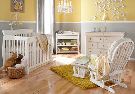 Yellow Baby Room, Rooms To Go Kids, Yellow Nursery, White Nursery, Baby Room Design, Nursery Baby Room, Baby Bedroom, Baby's Room