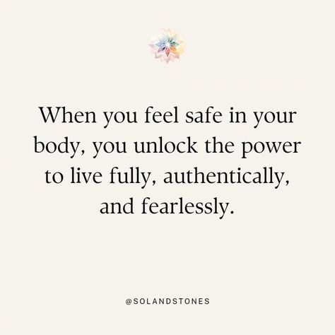 True peace begins when you feel safe in your own body, embracing your essence with confidence and grace. 🌟 Your body is your sanctuary, a place where strength, resilience, and serenity converge. Embrace the journey of self-love and inner peace, and unlock the power to live fully, authentically, and fearlessly. 💫 #BodyPositivity #SelfLove #InnerPeace #Mindfulness #EmbraceYourBody #SelfCare #WellnessJourney #LoveYourself #BodyConfidence #HolisticHealth #BeYou #HealingJourney #InnerStrength #L... North Node, Body Quotes, Feeling Safe, Embrace The Journey, Body Confidence, Feel Safe, Healing Journey, Divine Feminine, Real Quotes