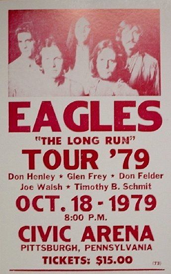 Long Run Tour Poster The Eagles Band, Eagles Poster, Muzică Rock, Vintage Music Art, Eagles Band, Vintage Concert Posters, Music Concert Posters, Vintage Music Posters, Band Poster