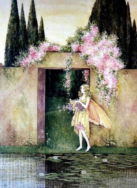 Ida Rentoul Outhwaite, Waterlily Pond, Faery Art, Fairy Paintings, Fairy Illustration, Elves And Fairies, Fairy Pictures, Fairytale Fantasies, Vintage Fairies