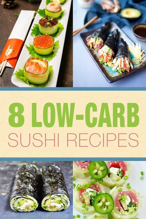 Healthy Sushi Recipes, Low Carb Sushi, Healthy Sushi, Dessert Chef, Carb Cycling Diet, Japanese Diet, Sushi Dishes, Drizzle Cake, Lemon Drizzle