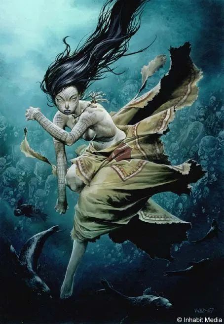 Qalupalik | The Scare Chamber Wayne Reynolds, Goddess Of The Sea, Creation Myth, Inuit Art, Sea Witch, Witch Art, Sea Monsters, Arte Fantasy, Marine Animals