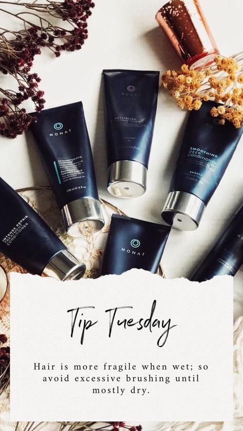 Monat Instagram Stories, Hair Tues, Monat Tip Tuesday, Monat Hair Growth, Monat Aesthetic, Hair Tip Tuesday, Hair Tip Tuesday Monat, Damaged Hair Repair Monat, Monat Graphics