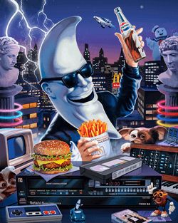 Mac Tonight, Max Headroom, Aesthetic Gifs, Vaporwave Art, Vaporwave Aesthetic, Neon Aesthetic, Man On The Moon, Aesthetic Gif, Support Artists