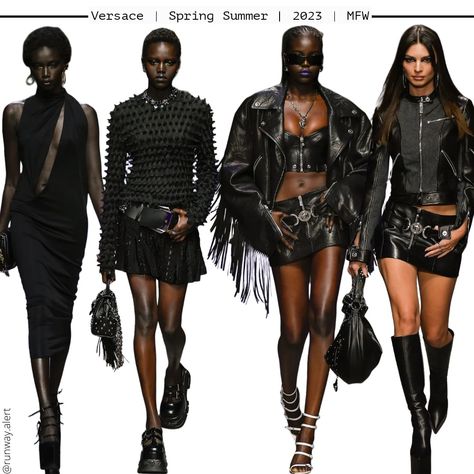 Leather Clubbing Outfit, Versace Spring, Cyberpunk Fashion, Rock Outfits, Spring Summer 2023, Futuristic Fashion, Fashion Victim, Mood Board Fashion, Fashion Attire