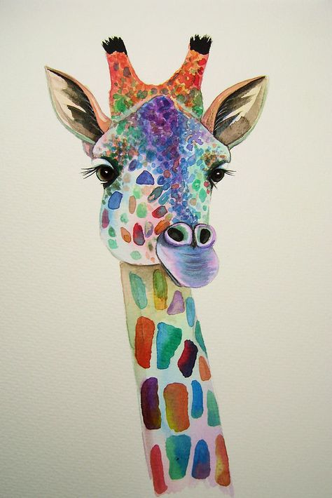 Giraffe Drawing, Giraffe Painting, Giraffe Art, A Giraffe, Arte Animal, Giraffes, Watercolor Animals, Art Abstrait, Painting Kits