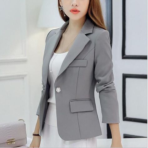 c5cc17e395d3049b03e0f1ccebb02b4ddesc43401596ri Formal Jackets For Women, Blazer E Short, Terno Slim Fit, Terno Slim, Slim Blazer, Formal Blazer, Slim Fit Blazer, Female Tops, Work Blazer