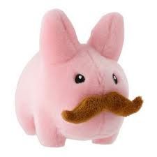 It's a pig with a mustache! Pig Monster, Pig Jellycat, Stuffed Pig Toy, Lipstick On A Pig Meme, Pig Plushie, Mustache Birthday, Sam And Cat, Toy Store, Softies