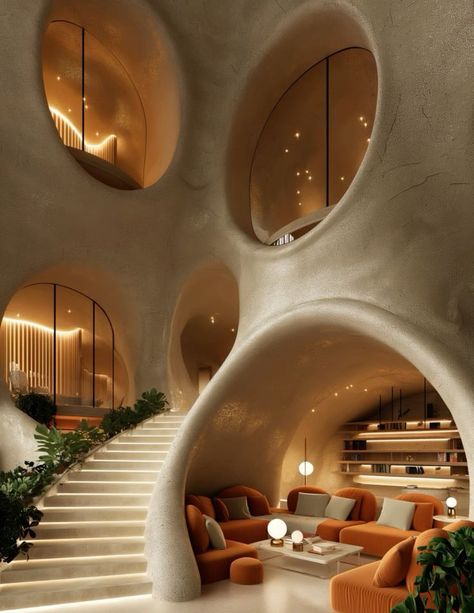 Organic Interior Architecture, Biomorphic Architecture, Biomorphic Design, Traditional Apartment, Apartment Ideas Aesthetic, Bathroom Design Layout, Organic Structure, House Floor Design, Parametric Architecture