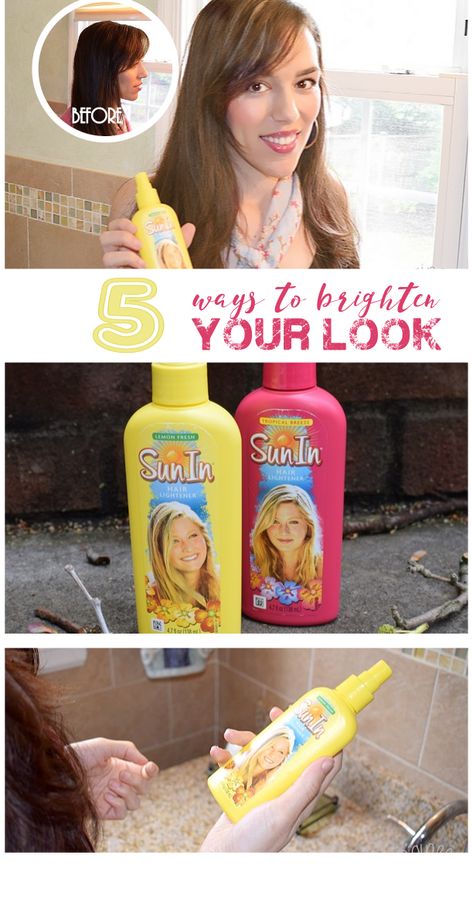 Sun In Hair Lightener Before And After, Sun In Hair Lightener, Sun In Hair, Hair Problems Solutions, Lighten Hair Naturally, Hair Lightener, Natural Hair Highlights, Hair Problem, Summer Products