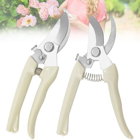 2 Pack Garden Pruning Shears,Professional Gardening Scissors,Bypass Pruners for Hedge,HouseplantsTrimming Flowers,Trees,Plants,Light Branches Tools Background, Gardening Scissors, Tools Aesthetic, Flower Scissors, Scissors Hand, Garden Scissors, Planting Tools, Lighted Branches, Fruit Picking