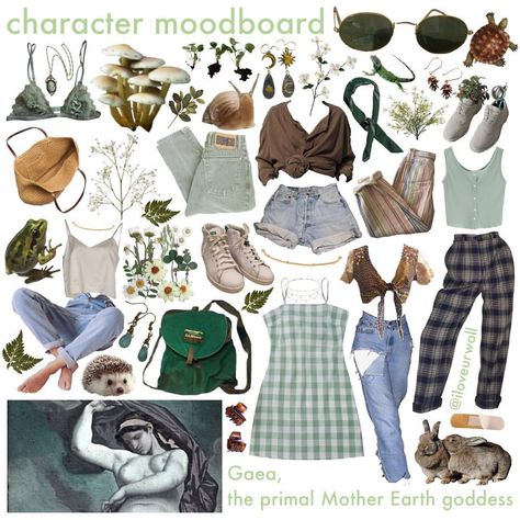 Gaea, mother goddess of the Earth I’m sorry this has been done a lot but I really love Greek mythology Which god/goddess should I do next?… Demeter Aesthetic, Mood Clothes, Niche Memes, God Goddess, Outfit Collage, Mother Goddess, Mood Board Fashion, Aesthetic Outfit, A Collage