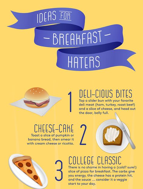 Breakfast Ideas for People Who Hate Breakfast Breakfast For People Who Dont Like Breakfast, Breakfast For People Who Hate Breakfast, Banana Toast, Slider Buns, Sliced Ham, Morning Person, Breakfast Ideas, Ricotta, Cream Cheese