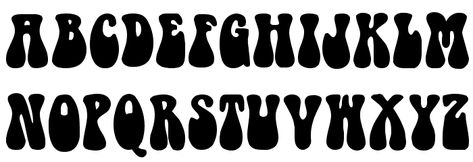 Hippie font. 1960s Font, 60s Font, Arte Hippy, Hippie Font, Bubble Letter Fonts, Font Bubble, 1960s Hippie, Funky Fonts, Groovy Font