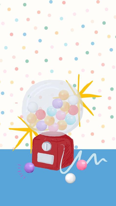 Candy machine iPhone wallpaper, cute design | premium image by rawpixel.com / Nardsucha Vending Machine Wallpaper, Machine Wallpaper, Wallpapers 2023, Candy Wallpaper, Iphone Wallpaper Cute, Wallpaper Cute, High Resolution Wallpapers, Cute Wallpaper, Mood And Tone