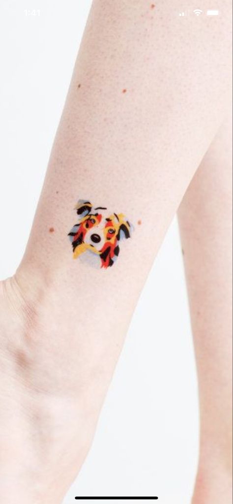 Aussie Shepherd Tattoo, Shepard Tattoo, Australian Shepherd Tattoo, Aussie Tattoo, Shepherd Tattoo, Aussie Shepherd, Piercing Tattoo, Tattoo Idea, Tiny Tattoos