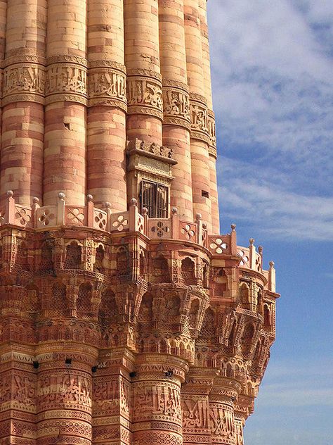 Qutub Minar, http://ziptrips.in/ads/17-delhi-sightseeing-tour-1-day-trip -  Qutub Minar also Qutb Minar, is a UNESCO World Heritage Site in Delhi, India. The Qutub Minar is constructed with red sandstone and marble, and is the tallest minaret in India. It is surrounded by several other ancient and medieval structures and ruins, collectively known as Qutub complex.																												 ZipTrips.in offers all inclusive hassle free day tours and weekend tours all across India. Chez Republic, Victorian Hotel, Qutub Minar, Indian Temple Architecture, Amazing India, India Photography, Goa India, History Of India, Indian Architecture