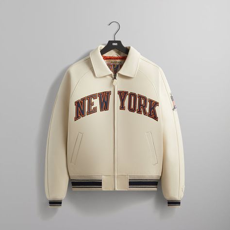 Kith for the New York Knicks 2024 Winter Lounge, Stylish Leather Jacket, Ny Knicks, Nba Fashion, Hot Sneakers, New York Knicks, Knitwear Tops, Shop Sweatshirts, Online Purchase