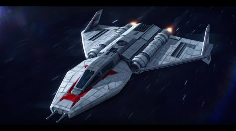 Star Wars Toscan 8-Q Fighter by AdamKop on DeviantArt Star Wars Starfighter, Star Wars Ships Design, Imperial Star Destroyers, Space Fighter, Star Wars Spaceships, Starship Concept, Star Wars Vehicles, Galactic Republic, Star Wars Concept Art