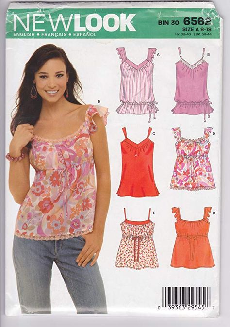 New Look Tops, New Look Patterns, Tunic Sewing Patterns, Top Sewing, Top Sewing Pattern, Womens Sewing Patterns, Sleeveless Pullover, Diy Sewing Clothes, Simplicity Sewing Patterns