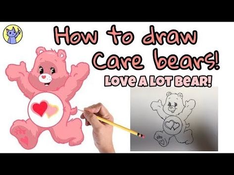 Care Bear Drawing A typical Care Bear drawing is a vibrant splash of hues, often rendered in a soft, rounded style that exudes comfort and safety. Each bear is distinguished by a unique belly badge, reflecting its personality and the kind of care it spreads—like Cheer Bear’s rainbow, symbolizing hope, or Tenderheart Bear’s caring heart.  Their pastel fur tones range from the deepest blues to the most delicate pinks, each shade chosen to capture and evoke specific emotions.  Sketched with lines t Tenderheart Bear, Cheer Bear, Bear Drawing, Care Bear, Care Bears, To Draw, Bears, Cool Art, Step By Step