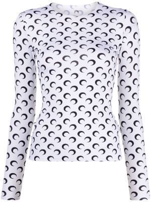 Designer T-Shirts & Jerseys for Women - FARFETCH Canada Marine Serre Top Outfit, Marine Serre Top, Rich Clothes, Moon Top, Crystal Belt, Moon Shirt, Design Clothes, Moon Print, Marine Serre