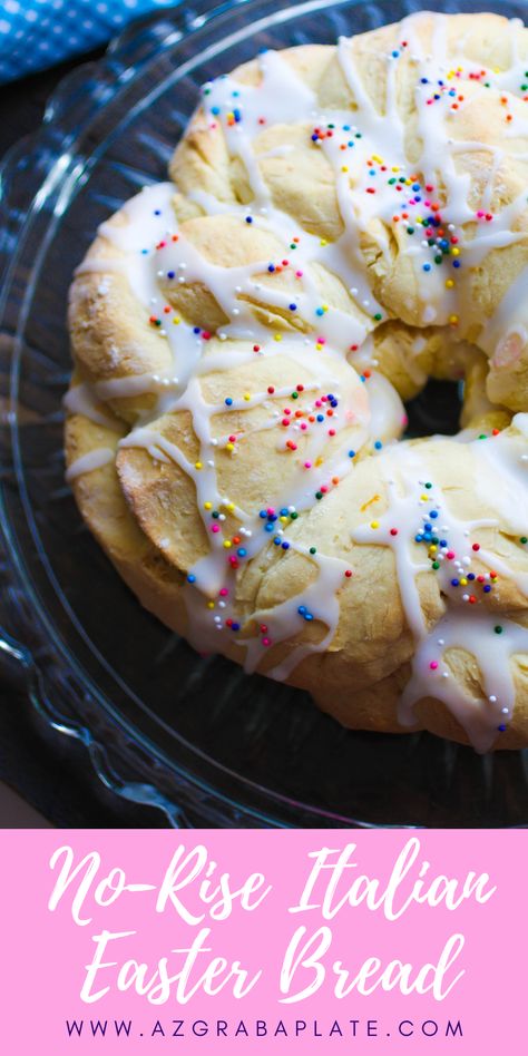 Using Frozen Bread Dough, Bread Wreath, Bread Ring, Easter Bread Recipe, Italian Easter Bread, Italian Easter, Frozen Bread Dough, No Rise Bread, Walking On Sunshine