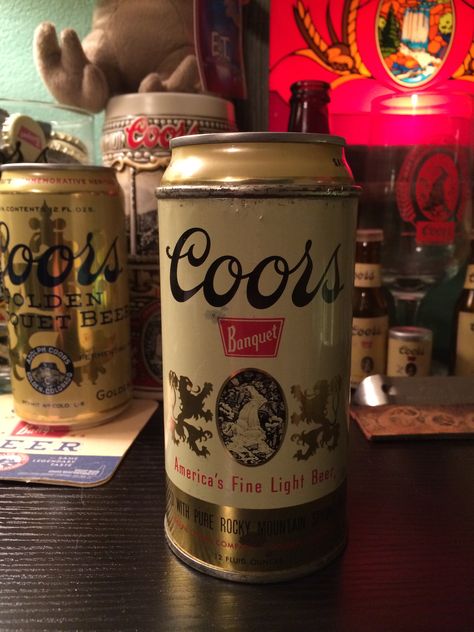 Coors Banquet Aesthetic, American Midwest, Coors Banquet, Old Beer Cans, Cabin Trip, Can Koozie, American Beer, Beer Cans, Yee Haw