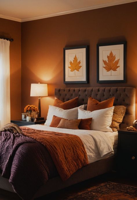 Create a magical fall retreat with whimsical decor, soft pastels, and subtle autumnal touches. Autumn Bedroom Aesthetic, Fall Bedroom Aesthetic, Autumn Bedroom, Manifesting Board, Whimsical Fall, Fall Bedroom Decor, Cozy Fall Bedroom, Textured Blankets, Fall Bedroom