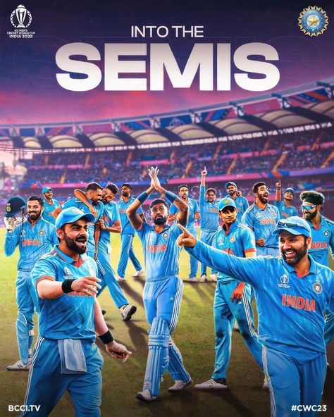 Congrats #TeamIndia 🇮🇳 for the first team to qualify for the #CWC23 semi-finals 🤩 Hope for the WorldCup ❤️ #teamindia #india #worldcup2023 #odiworldcup #MenInBlue Wankhede Stadium, Cricket World Cup 2023, Team India, World Cup 2023, Cricket World Cup, Sri Lanka, World Cup, India