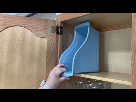 (1641) Put a Dollar Store book bin in your kitchen cabinet (this is BRILLIANT!) - YouTube Kitchen Storage Hacks Diy, Dollar Store Organizing Kitchen, Dollar Tree Kitchen, Dollar Store Bins, Dollar Tree Storage, Book Bin, Kitchen Cabinet Organization Ideas, Storage Hacks Diy, Diy Pallet Wall