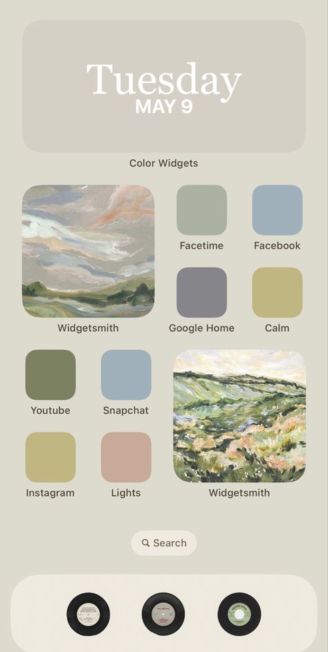 Simple Themes For Phone, Home Screen Themes Iphone, Aesthetic Phone Ideas Home Screen, Iphone Background Inspo Widgets, Phonescreen Themes, Pretty Iphone Layout, Home Screen Inspo Widgets, Layout Inspo Iphone, Spring Home Screen Aesthetic