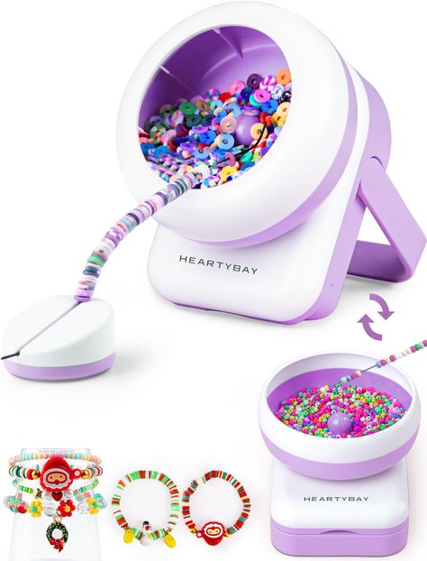 PRICES MAY VARY. 💗 [2024 New Update Electric Bead Spinner] ①Updated motor ensure stable rotation of the beading bowl, allow you to adjust speed from slow to fast, supporting both left & right steering. ②Upgraded curved pulp leaf inside the beading bowl prevents any accidental hit needle, effectively preventing beads from splashing, ensure smoother beading process. ③Update magnetism needle base, making it easier to hold metal needles securely. Anti-slip pad design, providing increased stability Wire Beaded Jewelry, Clay Bead Spinner, Bead Spinner, Apple Watch Bands Fashion, Making Clay, Dope Jewelry Accessories, Bead Charms Diy, Clay Bracelet, Waist Beads