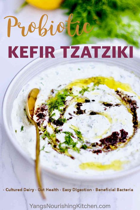 Kefir Tzatziki, Milk Kefir Recipes, Tzatziki Dip, Kefir Benefits, Tzatziki Recipe, Tzatziki Recipes, Kefir Recipes, Milk Kefir, Fermentation Recipes