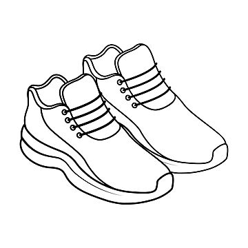 Shoes Outline Drawing, Shoe Outline, Sneaker Drawing, Shoe Drawing, Shoes Clipart, Shoes Vector, Sneakers Illustration, Shoes Png, Hipster Shoes