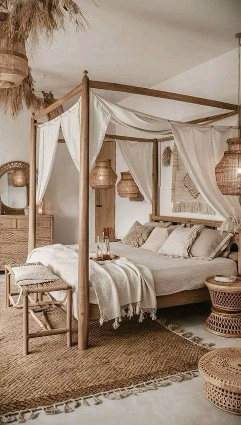 Bali Bedroom, Easy Outdoor Projects, Window Seat Ideas, Nature House, Boho Bedroom Design, Bedroom Hacks, Calming Bedroom, Living Room Styles, Guest Bedroom Decor